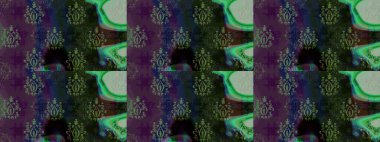 Gri ve yeşil renkli kar taneleri. Raster illüstrasyonu. Yılbaşı Biçimi.