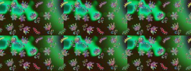 Kar tanesi süs desen. Snowflakes desen. Kar taneleri arka plan. Arka plan üzerinde izole soyut kar taneleri ile düz tasarım. Raster illüstrasyon.