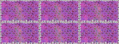 Raster illüstrasyonu. Kıyafetler, erkekler, kızlar ve duvar kağıtları için soyut, pürüzsüz desen. Violet, pembe ve mor kelebek çizimi. Fantezi sevimli illüstrasyon. Güzel suluboya kelebekler.