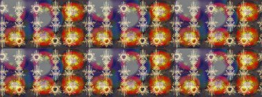 Gri, kahverengi ve nötr renklerde çiçekler. Tropik çiçek desenleri. Raster illüstrasyonu.