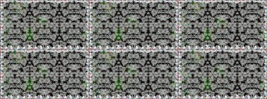 Güzel karalama çiçekleri olan kusursuz çiçek desenleri. Küçük çiçekteki sevimli çiçek deseni. Raster illüstrasyonu. Güzel kumaş deseni.