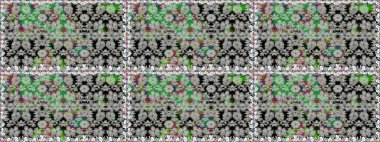 Renkli Bahar Temalı Kusursuz Arkaplan. Kusursuz desenli, modaya uygun kumaş deseni. Raster illüstrasyonu. Düz Çiçek Elementleri Tasarımı. Şirin çiçek elementleri..