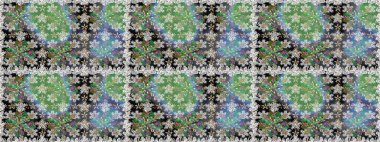 Çiçek desenli raster, gri çizgi grafik desenli soyut raster arkaplan. Modern stil dokusu.