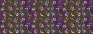 Kar taneleri tasarımı. Son moda kar taneleri ve elementler onun kartlarını gösteriyor. Retro tarzı, kış elementleri. Modern soyut tasarım posteri, kapak, kahverengi, gri ve mor renkli kart tasarımı.