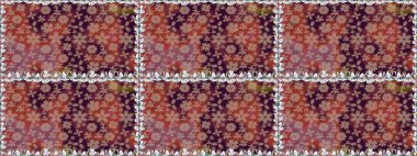 Kusursuz. Küçük çiçekteki sevimli çiçek deseni. Raster illüstrasyonu.