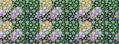 Raster çiçek desenleri çiziyor. Vadinin gri renkli çiçekleri.