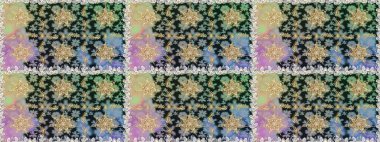 Gri renklerdeki altın elementler. Duvar kâğıdı barok, İspanyol kumaşı. Şık bir grafik desen. Çiçek deseni. Kusursuz raster arkaplanı.