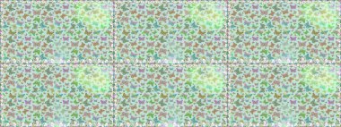 Giysi tasarımı için dekor arka planı. Raster illüstrasyonu. Tarafsız ve yeşil kelebek deseni. Parmak izi dokuları için sevimli kelebek deseni.