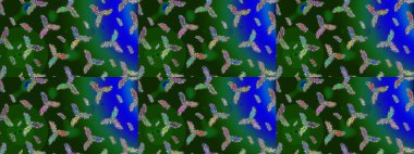 Arabesk ve çiçek öğeleri ile oryantal raster desen. Geleneksel klasik süs. Arabesk ile Vintage desen.