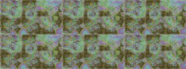 Çiçekli tebrik kartı. Çiçek arkaplan. Suluboya çiçek buketi. Yeşil renklerde. Raster illüstrasyonu. Doğum günü kartı ya da düğün davetiyesi.