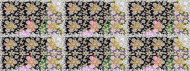 Klasik klasik klasik arka plan. Geleneksel oryantasyon süsü. Kusursuz klasik raster grisi ve altın desen.