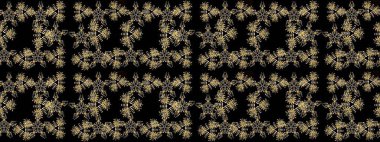 Kar tanelerinin soyut arkaplanlı Noel şablonu. Siyah, kahverengi ve nötr kar taneleri. Raster illüstrasyonu. Renkler. Noel ve Yeni Yıl moda baskıları için tatil tasarımı.