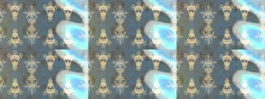 Raster düz çiçek çizim deseni. Hediye ambalaj kağıdı, tebrik kartları, posterler ve pankart tasarımı. Tarafsız, gri ve mavi renkte çiçekler.