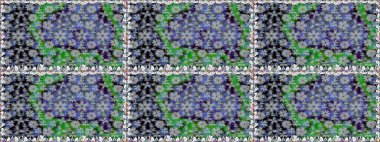 Düz Çiçek Elementleri Tasarımı. Çiçekli, kusursuz bir arkaplan. Çocuk stili. Renkli Bahar Teması Kusursuz Arkaplan.