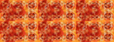 Raster illüstrasyonu. Kar taneli turuncu, kırmızı ve sarı renkler. Renkli arka planda izole tatlı kar taneleri.