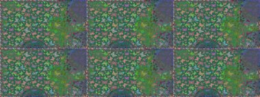 Kelebek desenli güzel çizim tasarımı. Yeşil renkli resimler.