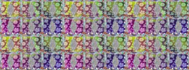 Tarafsız renklerde şirin tekstil tarzında. Çiçek duvar kâğıdı. Raster illüstrasyonu. Renkli, pürüzsüz desen. Çiçek arka planı.