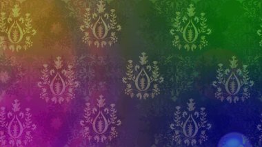 Raster düz çiçekleri pürüzsüz desen. Hediye ambalaj kağıdı, tebrik kartları, posterler ve pankart tasarımı. Yeşil renkte çiçekler.