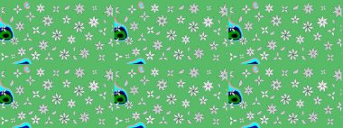 Düz Çiçek Elementleri Tasarımı. Renkli Bahar Teması eskiz kalıbı. Yeşil renkte zarif çiçek buketi suluboya. Raster illüstrasyonu.