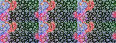 Ağaç dallı bahar çiçekleri ile desen, çiçek silueti ile gri renkler. Raster deseni.