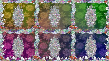 Raster illüstrasyonu. Yeşil renkli çiçekler. Kusursuz çiçek deseni duvar kağıdı için kullanılabilir.