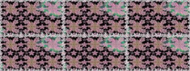 Kusursuz desenli, modaya uygun kumaş deseni. Şirin çiçek elementleri. Renkli Bahar Temalı Kusursuz Arkaplan. Raster illüstrasyonu. Düz Çiçek Elementleri Tasarımı.