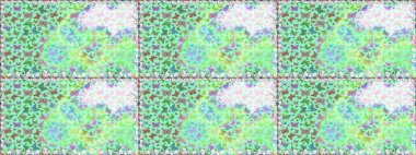 Tarafsız ve mavi renkli bir resim. Raster illüstrasyonu. Klasik tarzda hem de. Elin kusursuz deseni suluboya dokusuyla çizilmiş kelebekler..