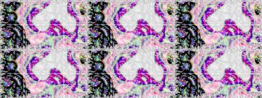 Düz Çiçek Elementleri Tasarımı. Sevimli çiçek raster deseni. Renkli Yaz Temalı Kusursuz Arkaplan. Modaya uygun kumaş deseni.