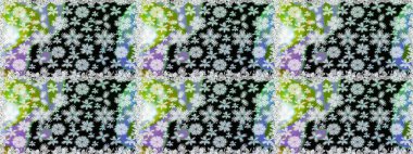 Siyah ve nötr renklerde çiçekler. Raster düz çiçekleri pürüzsüz desen. Tasarım hediye paketi, tebrik kartları, posterler ve afiş tasarımı.