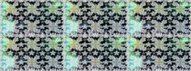 Klasik çiçek tasarımı elementleri. Raster illüstrasyonu. Tarafsız ve siyah kıvırcık çiçekler tarafsız ve siyah renklerde şekillenir.