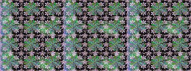 Sevimli çiçek raster deseni. Moda kumaş deseni. Yaz tema Dikişsiz desen arka plan rengi. Düz çiçek öğeleri tasarım.