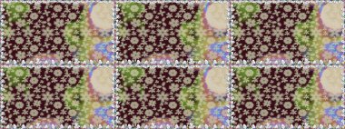 Kusursuz bir arka plan modeli. Vadinin çiçekleri kahverengi renklerde. Suluboya, elle çizilmiş. Raster - stok.