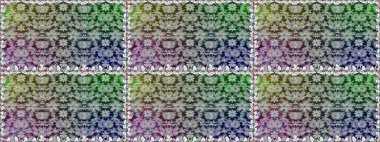 Çocuk stili. Düz Çiçek Elementleri Tasarımı. Çiçekli, kusursuz bir arkaplan. Renkli Bahar Teması Kusursuz Arkaplan.