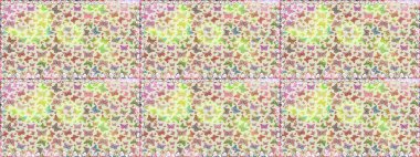 Ambalajlar, duvar kağıtları, kumaş tasarımı ve kağıt için güzel bir arka plan. Renkli kelebeklerin kusursuz arka planı. Raster illüstrasyonu. Bej üzerinde sevimli kelebekler.