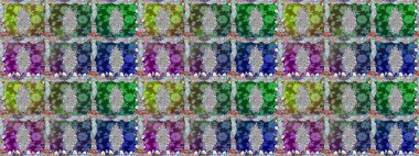 Doğa. Çiçek arkaplan. Çiçek kolajı. Çiçek kompozisyonu. - Yeşil çiçekler. Raster deseni. Küçük çiçekte güzel desen var..