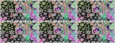 Gri ve nötr renkte çiçekler. Çiçekli karalama şeklinde Raster çiçek deseni. Yumuşak, bahar çiçekli arka plan.