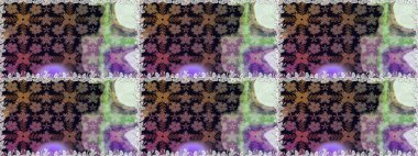 Siyah ve nötr renklerde çiçekler. Düz Çiçek Elementleri Tasarımı. Renkli Yaz Temalı Kusursuz Arkaplan. Raster illüstrasyonunda trendsiz çiçek deseni.