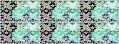 Çiçek ve yapraklı karalama şeklinde Raster çiçek deseni. Tarafsız ve mavi renklerde bahar çiçekleri. Raster illüstrasyonu.