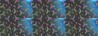 Düz renkli arka plan üzerinde izole kar taneleri tasarımı. Kar tanesi süs desen. Kar taneleri arka plan. Snowflakes desen. Raster illüstrasyon.