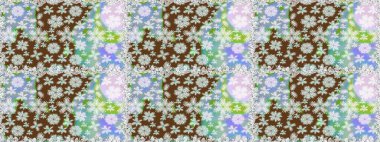 Çiçek arkaplan. Renkli, pürüzsüz desen. Çiçek duvar kâğıdı. Raster illüstrasyonu. Tarafsız renklerde şirin tekstil.