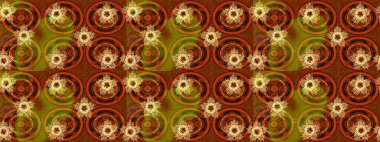 Turuncu, sarı ve kahverengi kar taneleri. Güzel tasarım. Kar tanelerinin soyut arkaplanlı Noel arkaplanı. Noel için tatil tasarımı, yeni yıl moda baskıları. Raster illüstrasyonu.