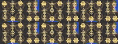 Yuvarlak raster kar tanesi. Renkli arka planda izole tatlı kar taneleri. Soyut kış grisi, kahverengi ve sarı süs. Güzel kar tanesi. Raster illüstrasyonu.