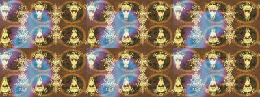 Different snowflake collection raster, winter elements on a golden colors. Raster christmas abstract colorful background with cute snowflake.