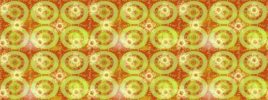 Noel için tatil tasarımı, yeni yıl moda baskıları. Sarı, turuncu ve nötr kar taneleri. Güzel tasarım. Kar tanelerinin soyut arkaplanlı Noel arkaplanı. Raster illüstrasyonu.