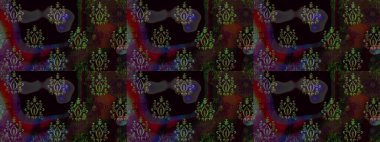 Çiçekli karalama şeklinde Raster çiçek deseni. Nazik, narin çiçek arkaplanı. Siyah renkte çiçekler.