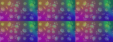 Kar taneleri, kar yağışı. Düşen Noel stili kar taneleri. İllüzyon. Güzel raster mor ve mor kar taneleri renkli bir arkaplanda izole edilmiş..