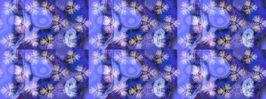 Renkli kar tanesi Raster çizimi. Renkli arka planda kar taneleri. Düz dizayn. Simgeler, etiketler. Raster illüstrasyonu. Kar Tanesi simgesi, izole.