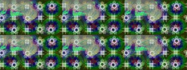 Kar Tanesi Mozaik ikonu. Yeşil, mavi ve nötr siluet kar tanesi işareti. Düz dizayn. Sembol kışı, donmuş, Noel, yeni yıl tatili. Grafiksel element dekorasyonu. Raster illüstrasyonu.