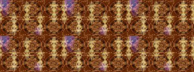 Raster illüstrasyonu. Renkli arka planda izole tatlı kar taneleri. Kahverengi, sarı ve bej rengi kar taneleriyle.