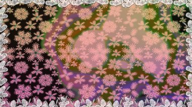 Tarafsız renklerde çiçekler. Küçük çiçekte sevimli çiçek deseni var..